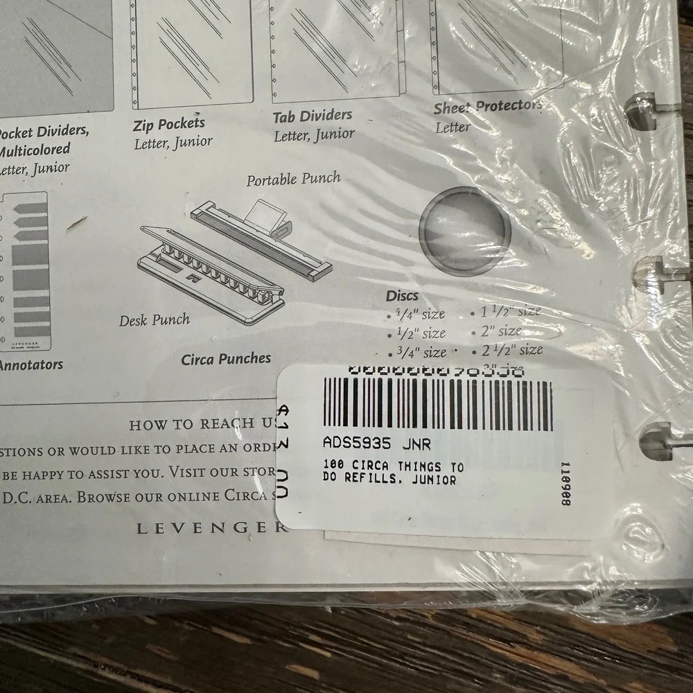 Levenger Circa Disc Bound Planner Accessories Various Sizes 4 Pc Lot -New